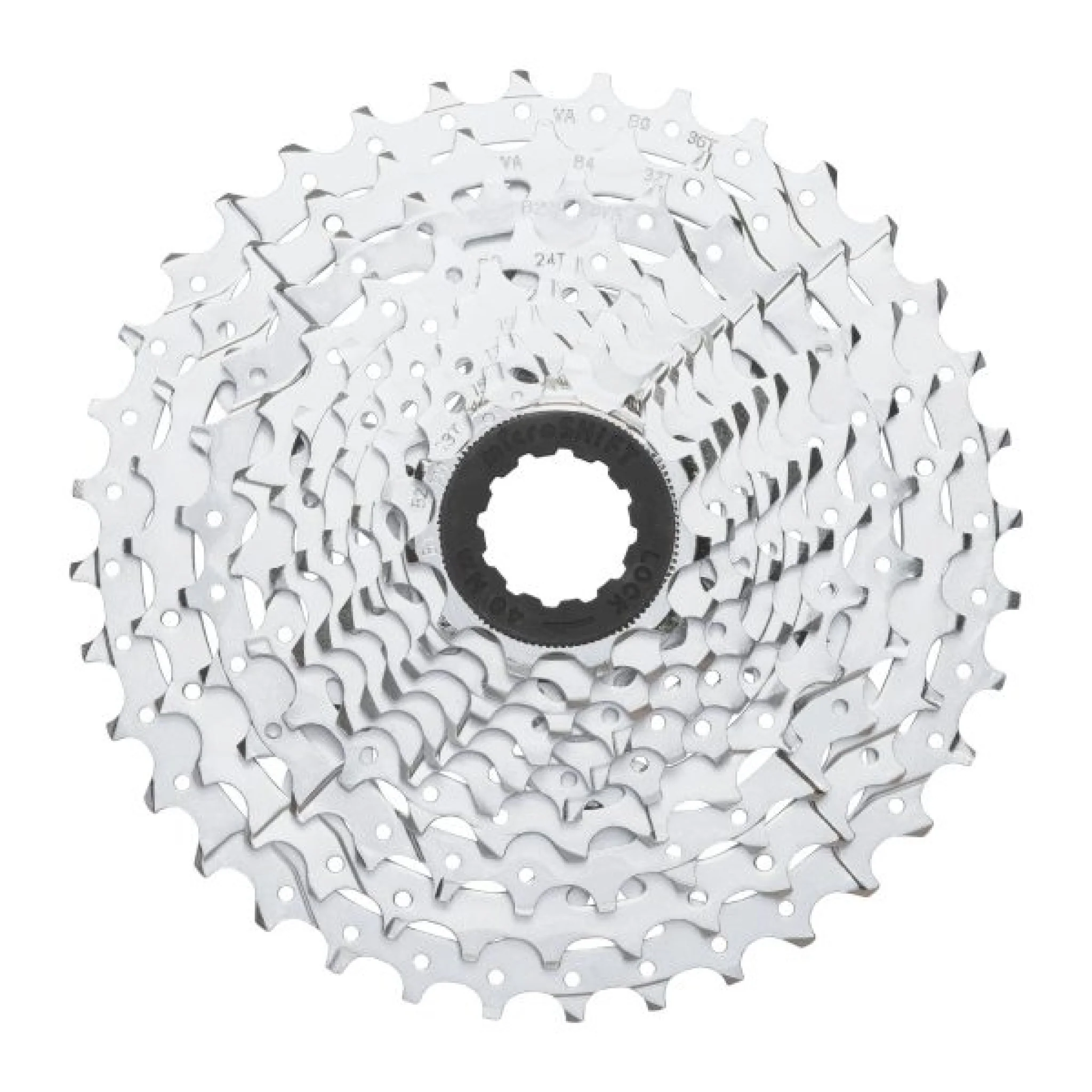 10 Speed Cassette microSHIFT H10, 11-36t, Silver, Chrome Plated - F5 Trail