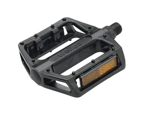 Pedals - Wellgo B087 Platform, Molded Pins, Aluminum,, 9/16", Black