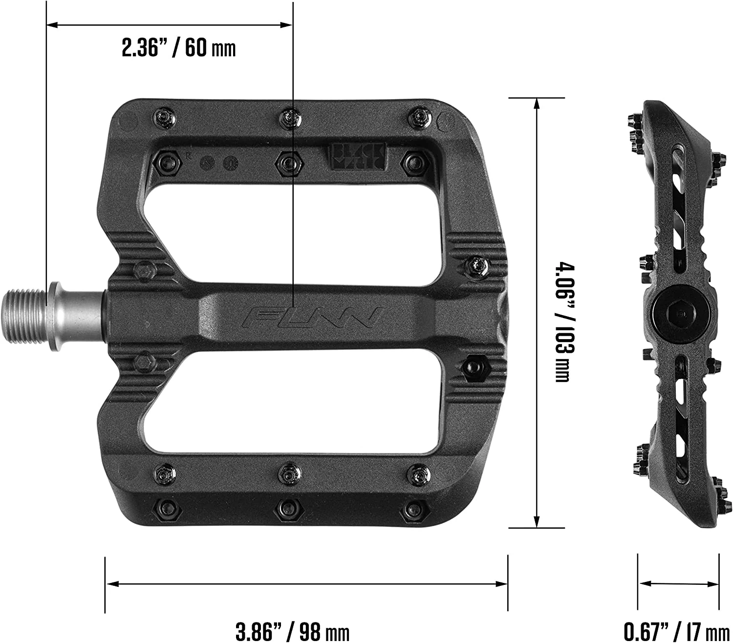 Pedals - Funn - Black Magic, 9/16-inch - Blade 2.0 - Image 3
