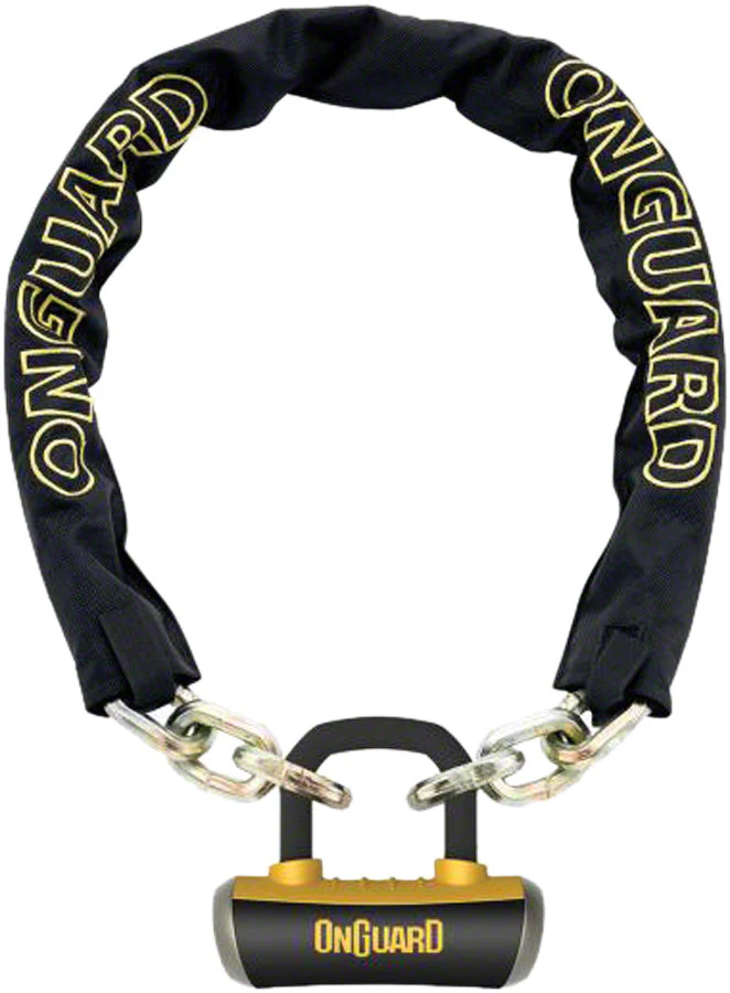 Security - OnGuard Mastiff Chain Lock with Keys: 3.7' x 10mm